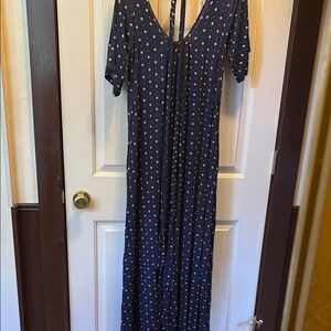 Latched Mama Navy Nursing Romper Sz 00-6